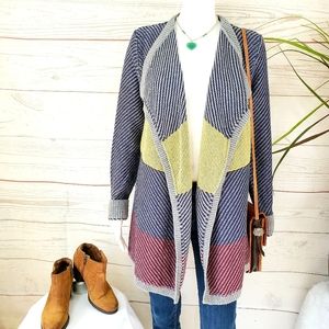 Cabi 100% cotton soft knit draped open cardigan